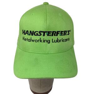Hangsterfers Metalworking Lubricants Baseball Cap Embroidered Green Flexfit L/XL